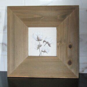 Wood Framed Flower Wall Art